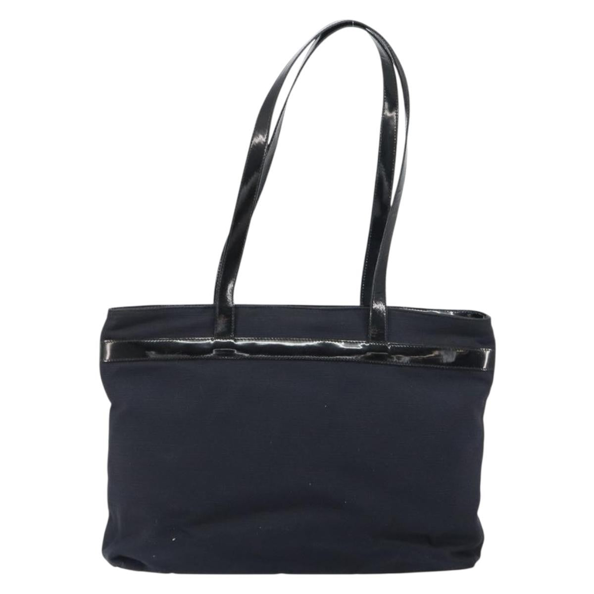 Salvatore Ferragamo Vala Tote Canvas Black Canvas Tote Bag Bag (Authentic Pre-Loved)