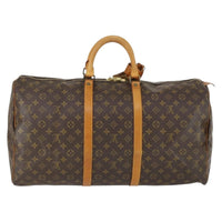 Louis Vuitton Keepall Bag Monogram Canvas Brown Canvas Travel Bag Bag (Pre-Loved)