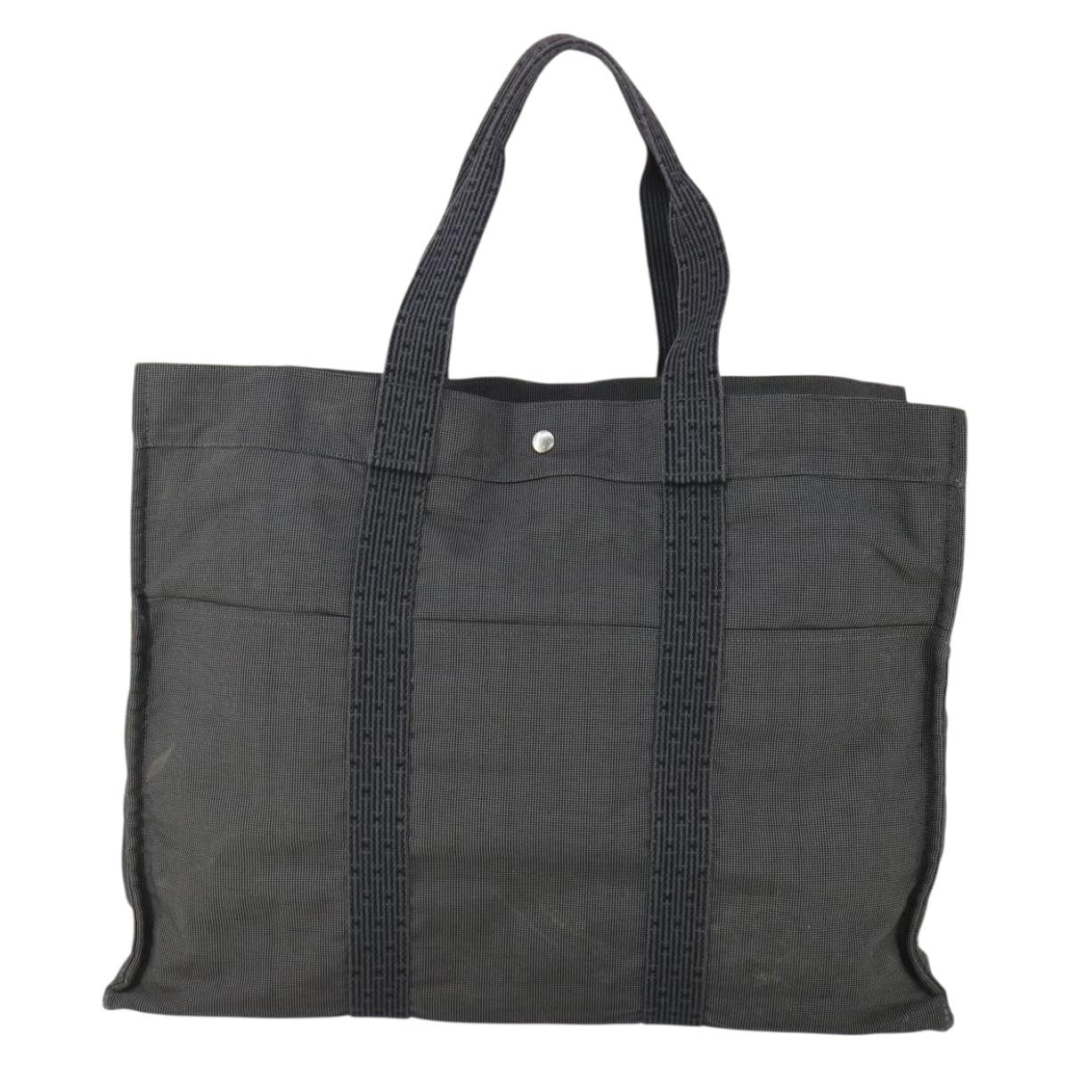 Hermes Fourre-Tout Herline Canvas Gray Canvas Tote Bag Bag (Pre-Loved)