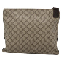Gucci Zip Top Messenger Bag Gg Coated Canvas Beige Canvas Shoulder Bag Bag (Authentic Pre-Loved)