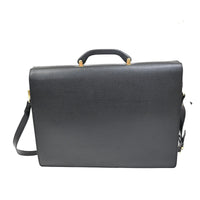 Salvatore Ferragamo Revival Briefcase Leather Black Leather Briefcase Bag (Authentic Pre-Loved)