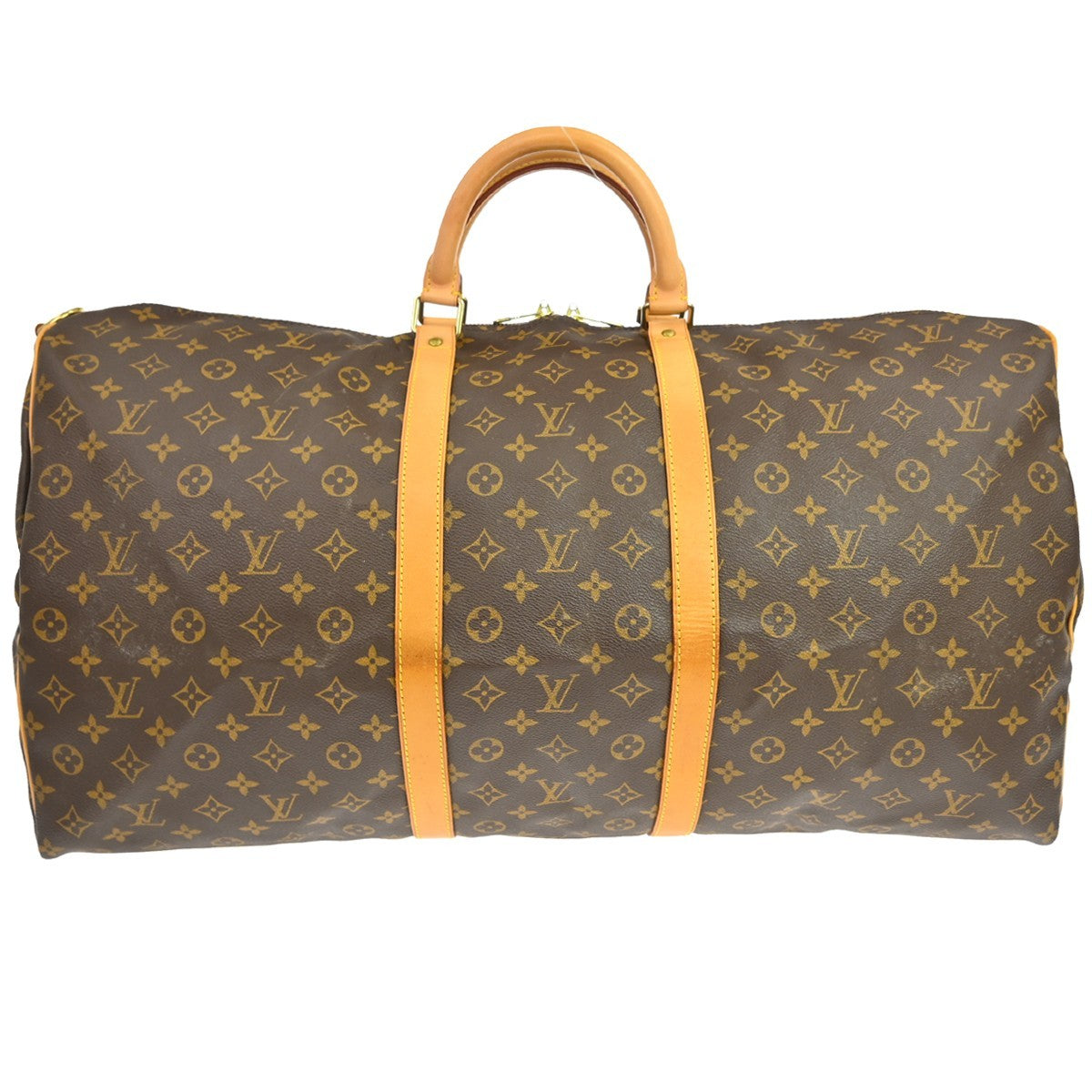 Louis Vuitton Keepall Bandouliere Bag Monogram Canvas Brown Canvas Travel Bag Bag (Authentic Pre-Loved)