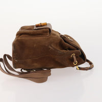Gucci Gucci Bamboo Backpack Daim Brown Suede Backpack Bag (Authentic Pre-Loved)