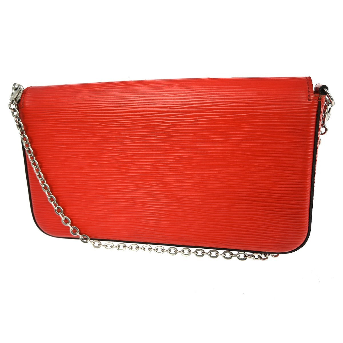 Louis Vuitton Felicie Pochette Epi Leather Red Leather Clutche & Pouche Bag (Authentic Pre-Loved)