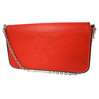 Louis Vuitton Felicie Pochette Epi Leather Red Leather Clutche & Pouche Bag (Authentic Pre-Loved)