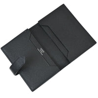 Hermes Bearn Wallet Epsom Black Leather Wallets Accessory (Pre-Loved)