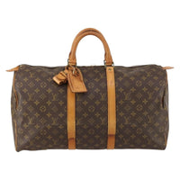 Louis Vuitton Keepall Bag Monogram Canvas Brown Canvas Travel Bag Bag (Authentic Pre-Loved)