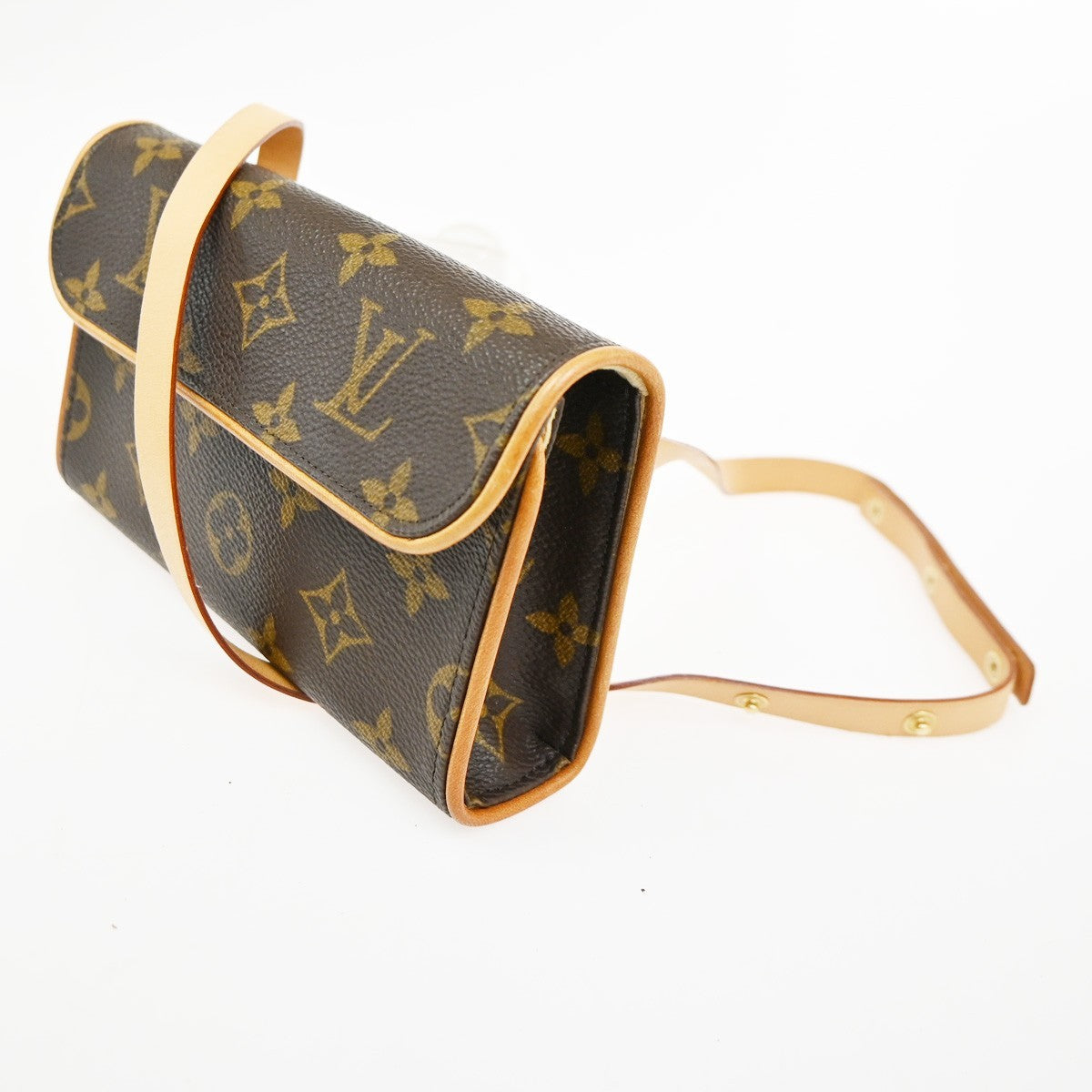 Louis Vuitton Florentine Waist Bag Monogram Canvas Brown Canvas Clutche & Pouche Bag (Authentic Pre-Loved)