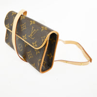 Louis Vuitton Florentine Waist Bag Monogram Canvas Brown Canvas Clutche & Pouche Bag (Authentic Pre-Loved)