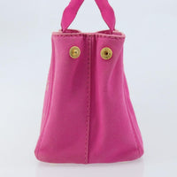 Prada Canapa Tote Canvas Pink Canvas Tote Bag Bag (Pre-Loved)