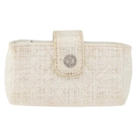 Chanel Vintage Clutch Tweed White Tweed Clutche & Pouche Bag (Pre-Loved)