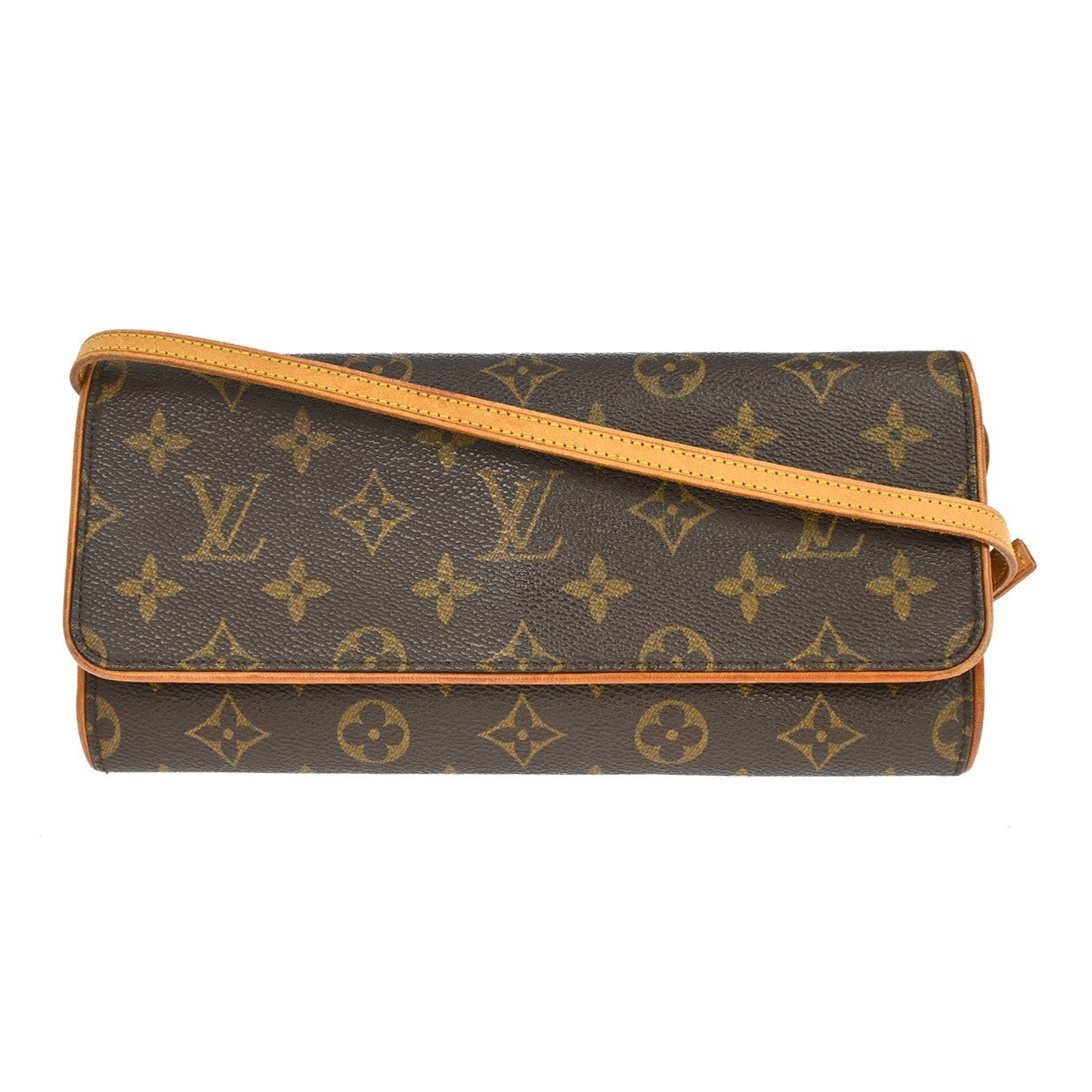 Louis Vuitton Twin Handbag Monogram Canvas Brown Canvas Clutche & Pouche Bag (Authentic Pre-Loved)