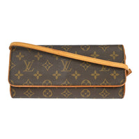 Louis Vuitton Twin Handbag Monogram Canvas Brown Canvas Clutche & Pouche Bag (Authentic Pre-Loved)
