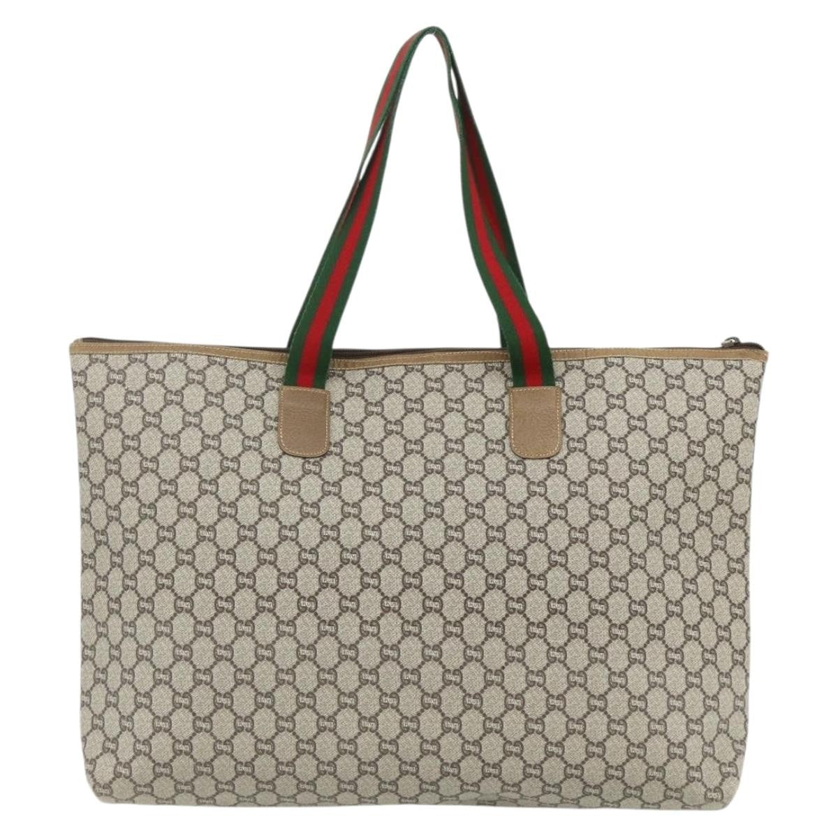 Gucci Gg Supreme Tote Bag Canvas Beige Canvas Tote Bag Bag (Authentic Pre-Loved)