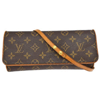Louis Vuitton Twin Handbag Monogram Canvas Brown Canvas Clutche & Pouche Bag (Authentic Pre-Loved)