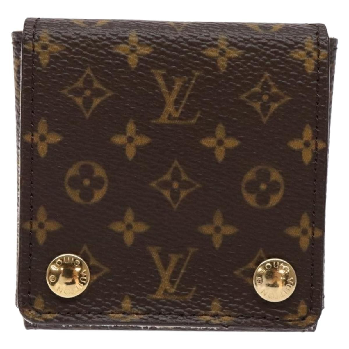 Louis Vuitton Case Jewelry Box Canvas Brown Canvas Wallets Accessory (Authentic Pre-Loved)