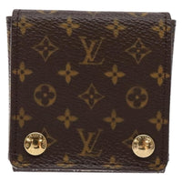 Louis Vuitton Case Jewelry Box Canvas Brown Canvas Wallets Accessory (Authentic Pre-Loved)