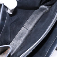 Celine Vintage Convertible Top Handle Bag Macadam Coated Canvas Black Canvas Handbag (Authentic Pre-Loved)