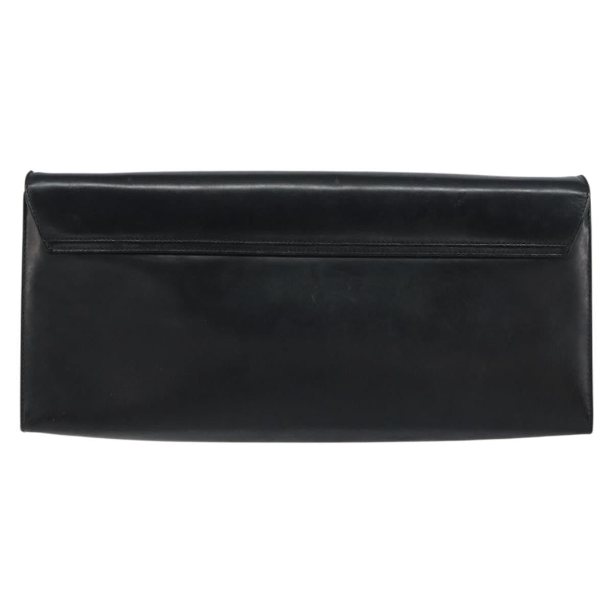 Salvatore Ferragamo Gancini Chain Shoulder Bag Leather Black Leather Shoulder Bag Bag (Pre-Loved)