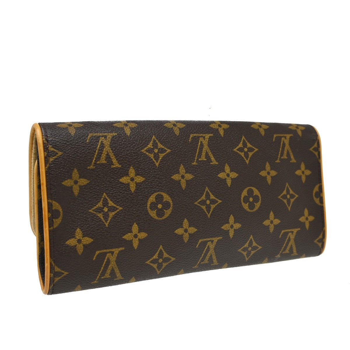 Louis Vuitton Twin Handbag Monogram Canvas Brown Canvas Clutche & Pouche Bag (Authentic Pre-Loved)