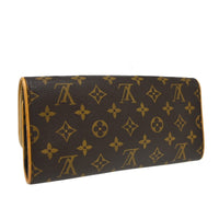 Louis Vuitton Twin Handbag Monogram Canvas Brown Canvas Clutche & Pouche Bag (Authentic Pre-Loved)