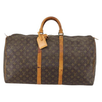 Louis Vuitton Keepall Bag Monogram Canvas Brown Canvas Travel Bag Bag (Authentic Pre-Loved)