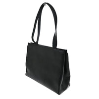 Salvatore Ferragamo Vala Tote Leather Black Leather Tote Bag Bag (Authentic Pre-Loved)