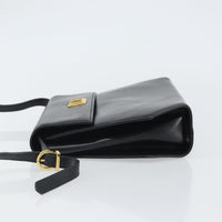 Salvatore Ferragamo Vintage Shoulder Bag Leather Black Leather Shoulder Bag Bag (Pre-Loved)