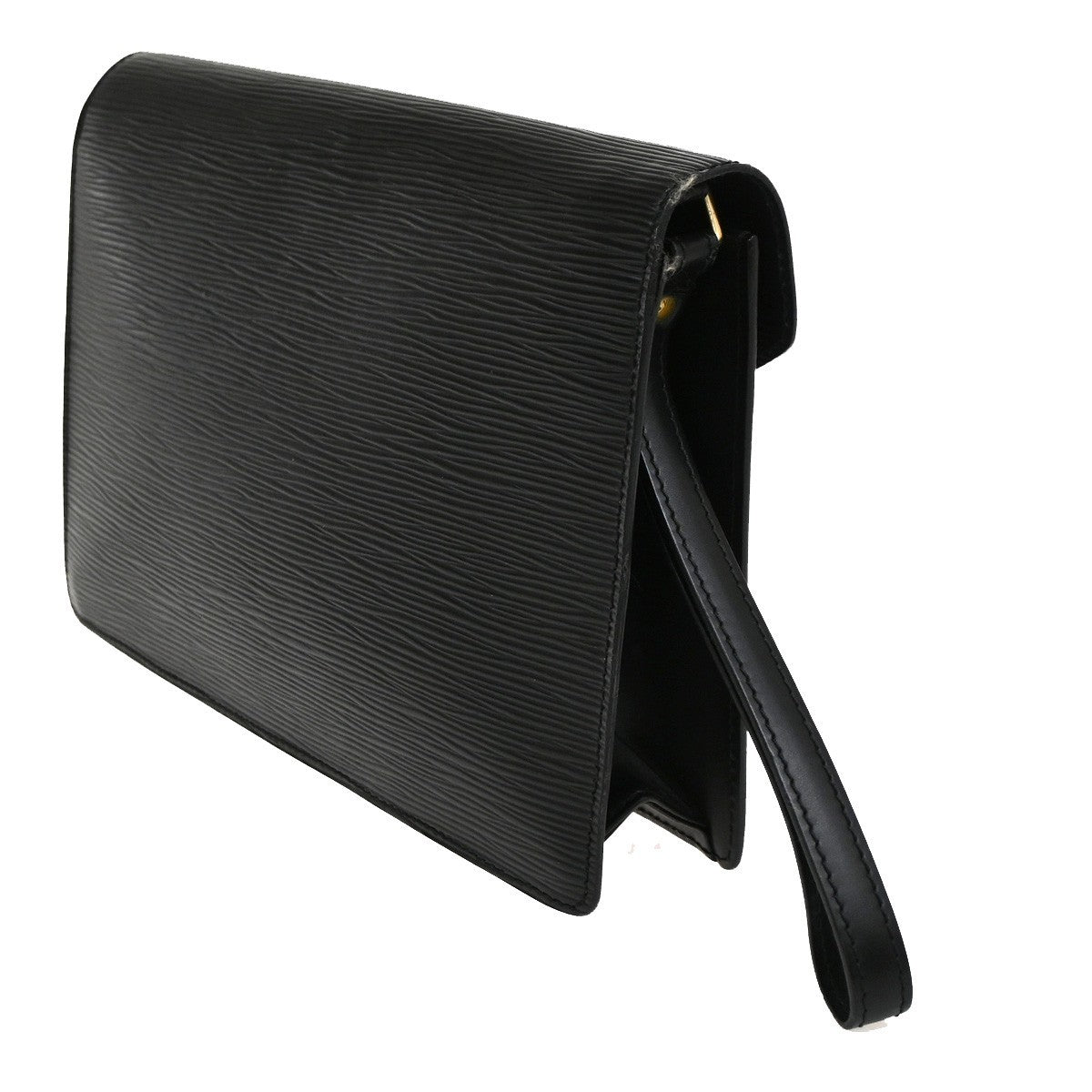 Louis Vuitton Dragonne Pochette Epi Leather Black Leather Clutche & Pouche Bag (Authentic Pre-Loved)