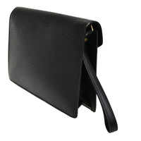 Louis Vuitton Dragonne Pochette Epi Leather Black Leather Clutche & Pouche Bag (Authentic Pre-Loved)