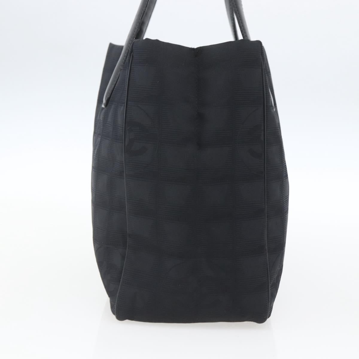Chanel Travel Line Tote Nylon Black Nylon Tote Bag Bag (Authentic Pre-Loved)
