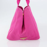 Prada Canapa Tote Canvas Pink Canvas Tote Bag Bag (Pre-Loved)