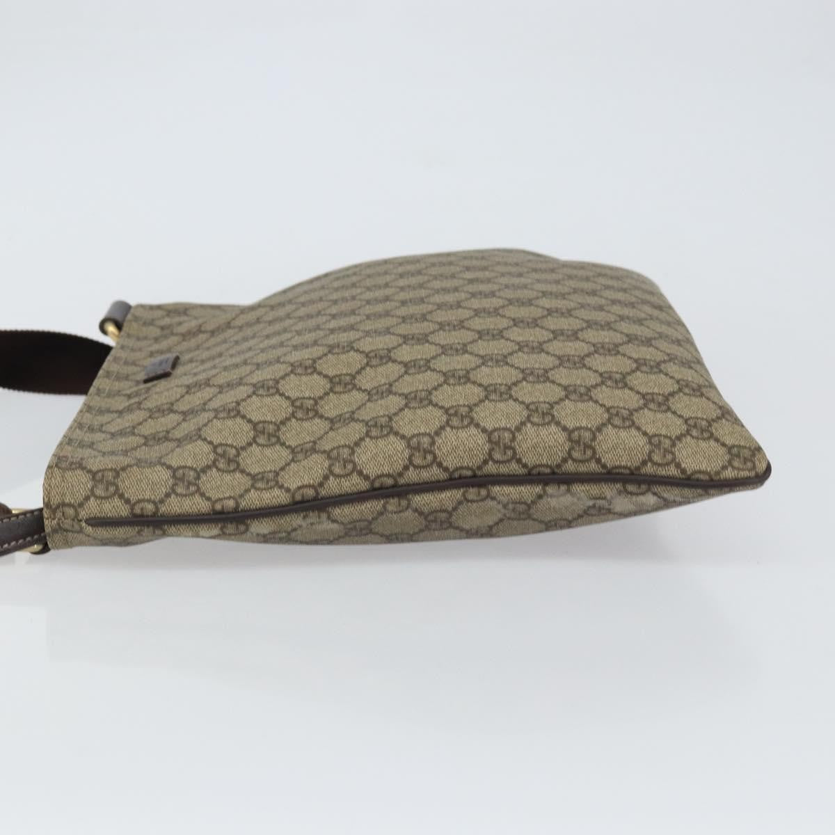 Gucci Zip Top Messenger Bag Gg Coated Canvas Beige Pvc Shoulder Bag Bag (Authentic Pre-Loved)