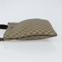 Gucci Zip Top Messenger Bag Gg Coated Canvas Beige Pvc Shoulder Bag Bag (Authentic Pre-Loved)