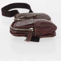 Gucci Belt Bag Leather Burgundy Leather Shoulder Bag Bag (Pre-Loved)