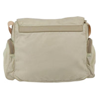 Prada Buckle Messenger Bag Tessuto Beige Nylon Shoulder Bag Bag (Authentic Pre-Loved)