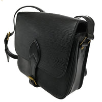 Louis Vuitton Cartouchiere Handbag Epi Leather Black Leather Shoulder Bag Bag (Authentic Pre-Loved)