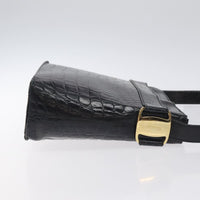 Salvatore Ferragamo Vara Shoulder Bag Leather Black Leather Shoulder Bag Bag (Authentic Pre-Loved)