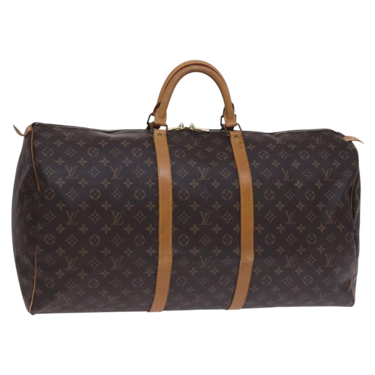 Louis Vuitton Keepall Bag Monogram Canvas Brown Canvas Travel Bag Bag (Authentic Pre-Loved)
