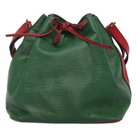 Louis Vuitton Bicolor Petit Noe Handbag Epi Leather Green Leather Shoulder Bag Bag (Authentic Pre-Loved)
