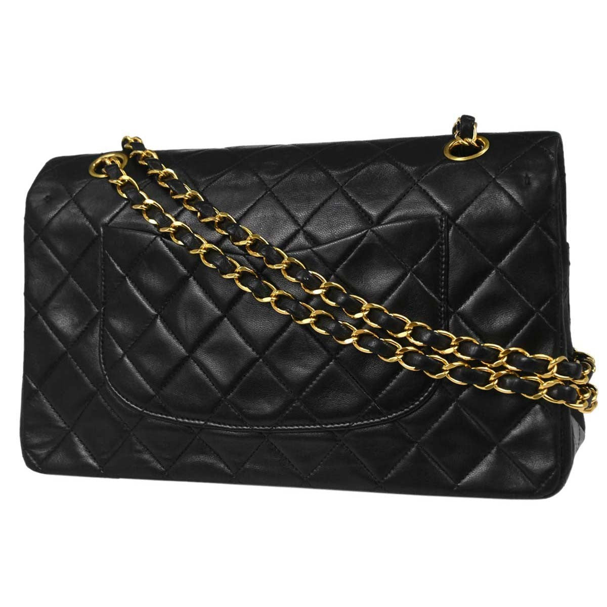 Chanel Timeless - Classic Double Flap Bag Leather Black Leather Shoulder Bag Bag (Authentic Pre-Loved)