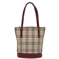 Burberry Nova Check Tote Canvas And Leather Beige Canvas Tote Bag Bag (Pre-Loved)