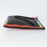 Louis Vuitton Pochette A4 Rainbow Taiga Leather Black Leather Clutche & Pouche Bag (Pre-Loved)