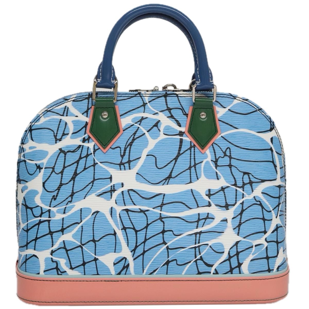 Louis Vuitton Alma Handbag Limited Edition Print Epi Leather Blue Leather Handbag (Authentic Pre-Loved)
