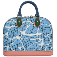 Louis Vuitton Alma Handbag Limited Edition Print Epi Leather Blue Leather Handbag (Authentic Pre-Loved)