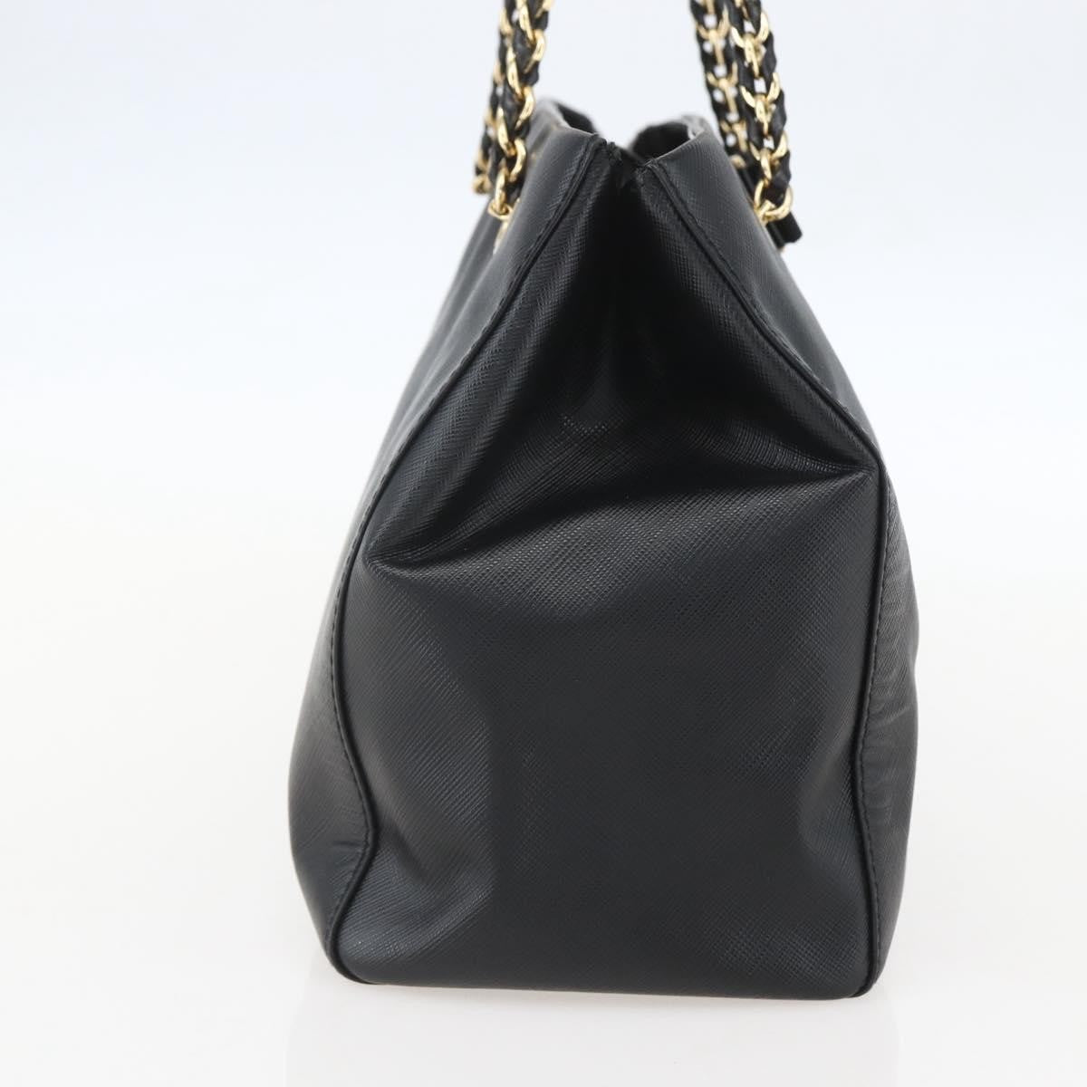 Salvatore Ferragamo Vala Chain Shoulder Bag Leather Black Leather Shoulder Bag Bag (Authentic Pre-Loved)
