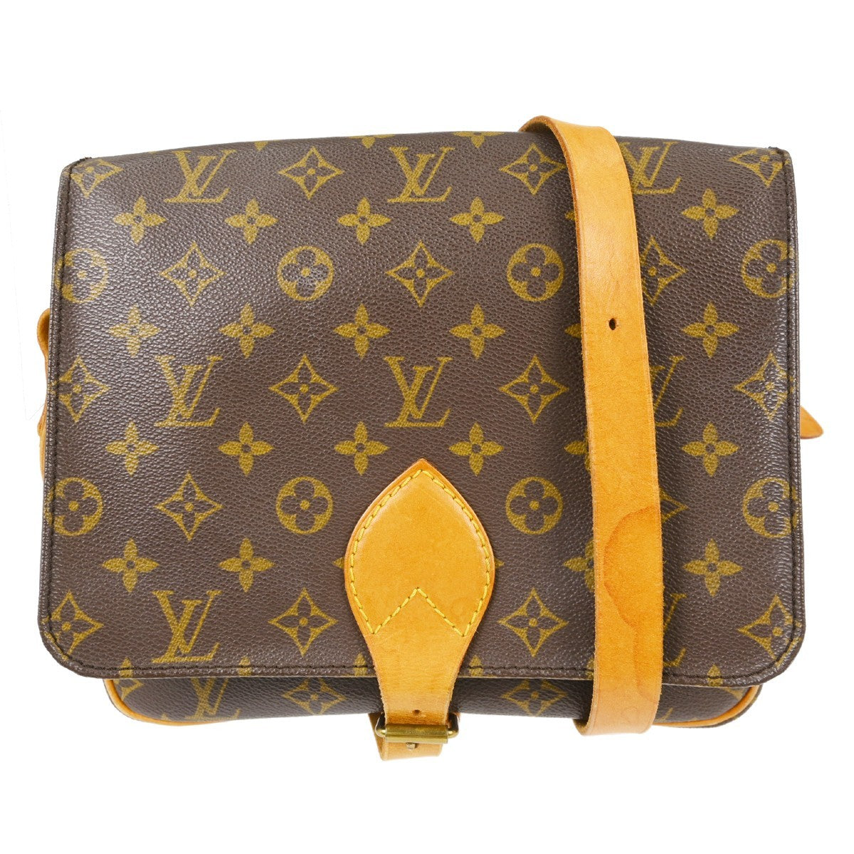 Louis Vuitton Louis Vuitton Cartouchiere Handbag Monogram Canvas Brown Canvas Shoulder Bag Bag (Authentic Pre-Loved)