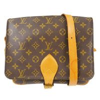 Louis Vuitton Louis Vuitton Cartouchiere Handbag Monogram Canvas Brown Canvas Shoulder Bag Bag (Authentic Pre-Loved)
