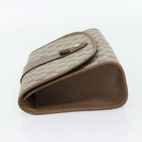 Gucci Vintage Web Flap Clutch Gg Canvas Beige Canvas Clutche & Pouche Bag (Pre-Loved)