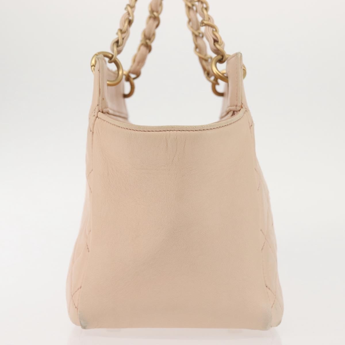 Chanel Petite Timeless Tote Quilted Calfskin Beige Leather Bag (Authentic Pre-Loved)